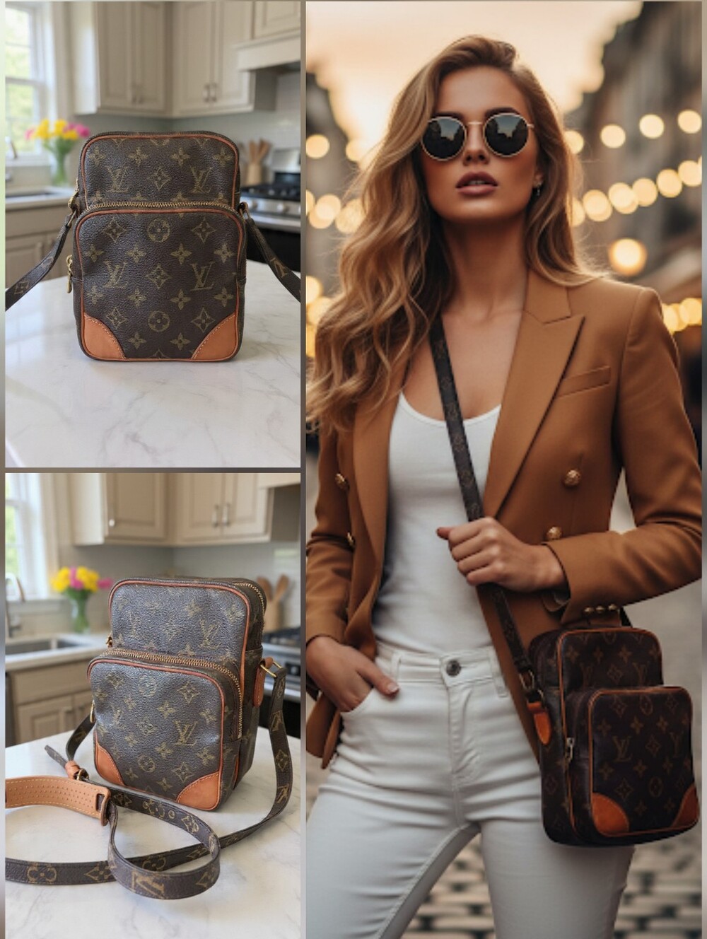 Louis Vuitton Amazon Vintage 2002 Monogram Unisex Crossbody 💕